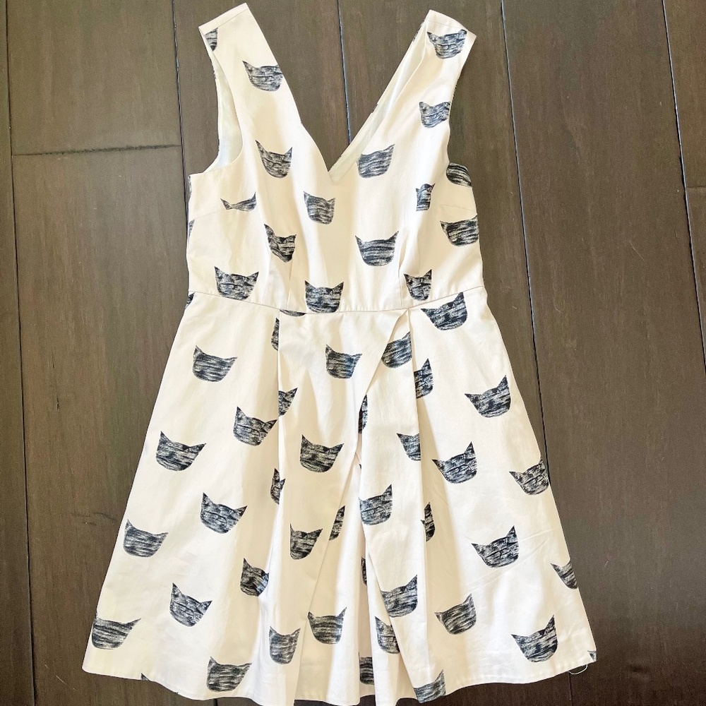 NWOT Leah Reena Goren x Anthropologie Feline Karma Cat Dress ~ Size 10 - Picture 6 of 11